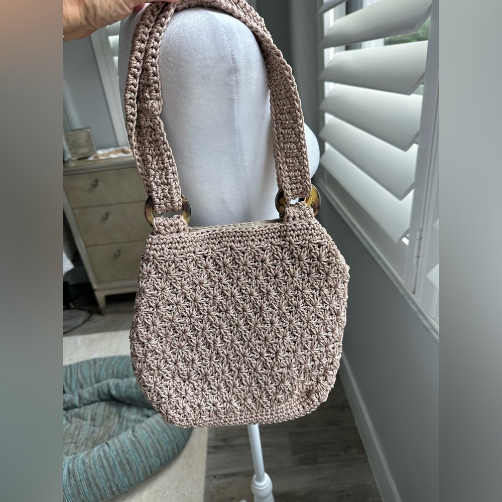 Mivida Crochet Taupe Bag